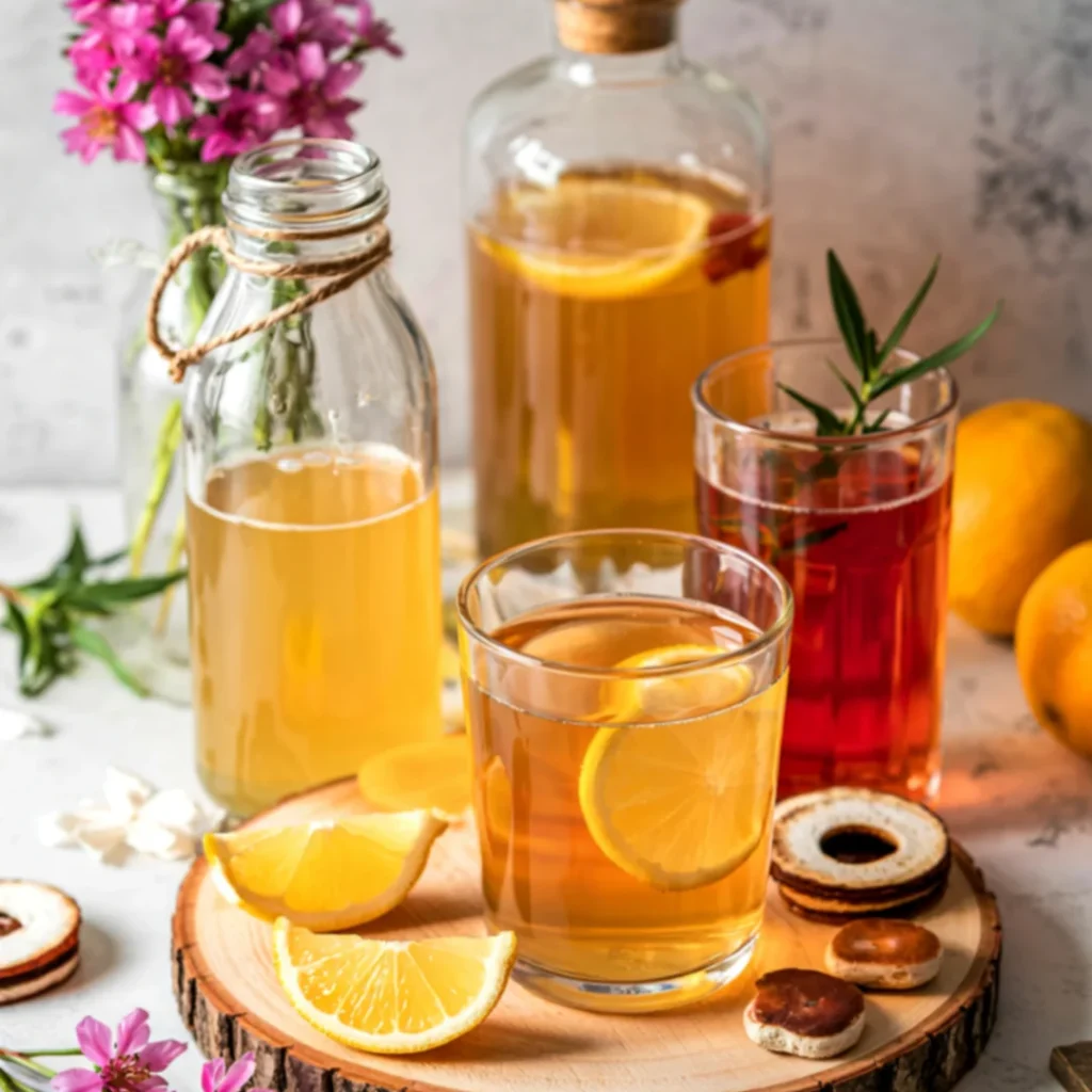 Garrafas de kombucha